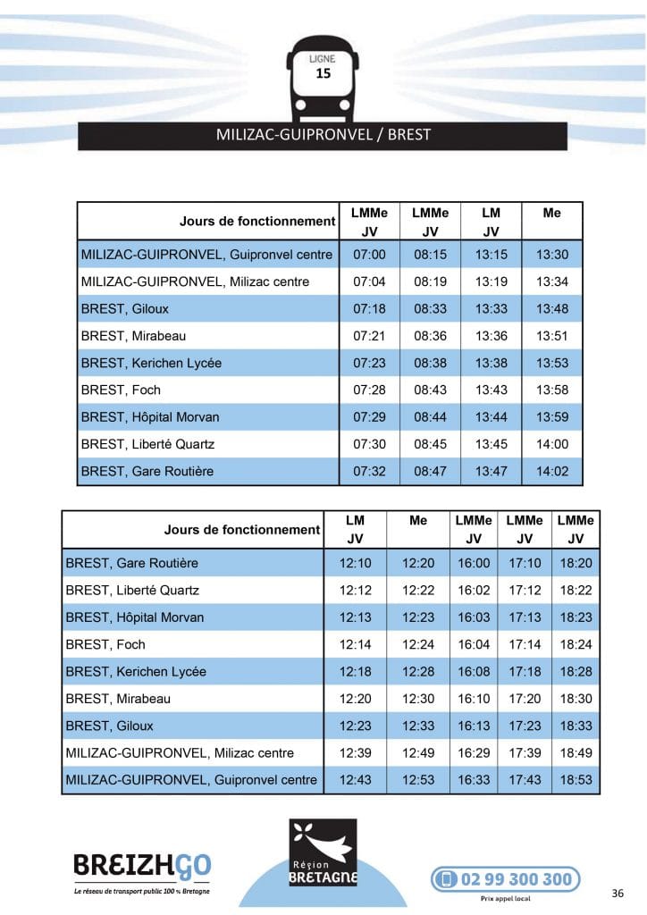 La ville de Milizac a terminé ces travaux de voirie. Nos bus reprennent leurs itinéraires et horaires habituels à compter du jeudi 9 décembre. Merci de prendre connaissance des horaires de cars sur notre site internet